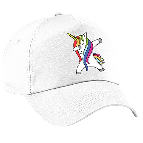 4sold Mädchen Fabelhafte bunte Einhorn-Baseballkappe Kinder Caps Sport Regenbogen Kinder Sommerhut Schule Mädchen Verstellbar Baseball, weiß, Einheitsgröße von 4sold