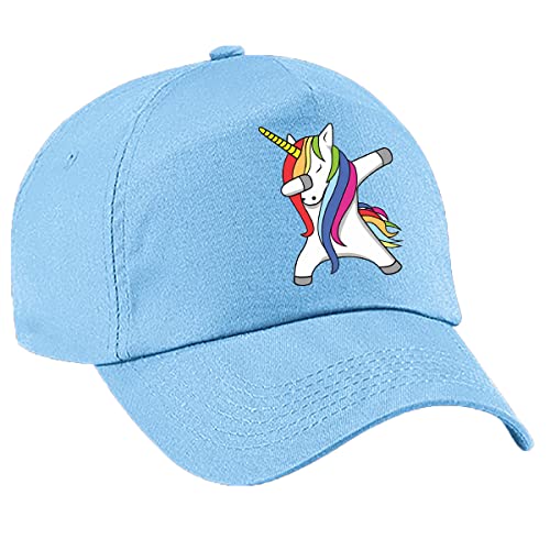 4sold Mädchen Fabelhafte Bunte Einhorn Baseball Cap Kinder Caps Sport Regenbogen Kinder Sommer Hut Schule Mädchen Einstellbare Baseball, himmelblau, Einheitsgröße von 4sold