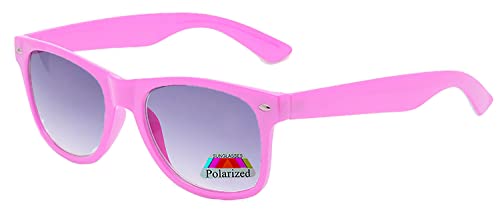 4sold Polarisierte Kinder-Sonnenbrille im klassischen Stil, in Blau, Rot, Türkis, Weiß, Schwarz, mehrfarbig und UV400 Classic, rose, Einheitsgröße von 4sold