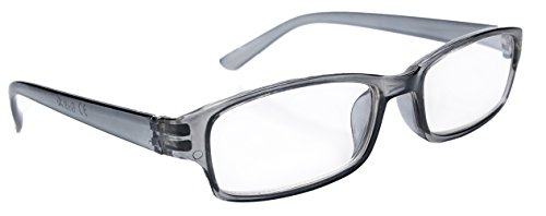 4sold Slim Damen Herren Lesebrille Blaufilterbrille Blaues Licht und UV Schutzbrille Bildschirmbrille fortgeschrittene Gamer Gamingbrille Computerbrille Black (Grey, 0.00) von 4sold