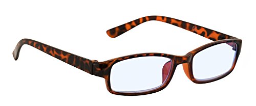 4sold Slim Damen Herren Lesebrille Blaufilterbrille Blaues Licht und UV Schutzbrille Bildschirmbrille fortgeschrittene Gamer Gamingbrille Computerbrille Black (Tortoise, 0.00) von 4sold