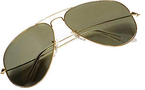 4sold Sonnenbrille in vielen Farbkombinationen Klassische Brille Unisex Sonnenbrille (Schwarzes Gold) von 4sold