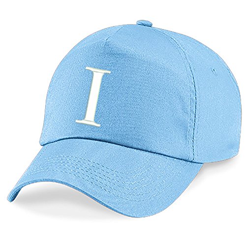 4sold Unisex Bindemütze Babymütze Jungen Mädchen Mütze Baseball Cap Blau Hut Kinder Kappe Alphabet A-Z (I) von 4sold