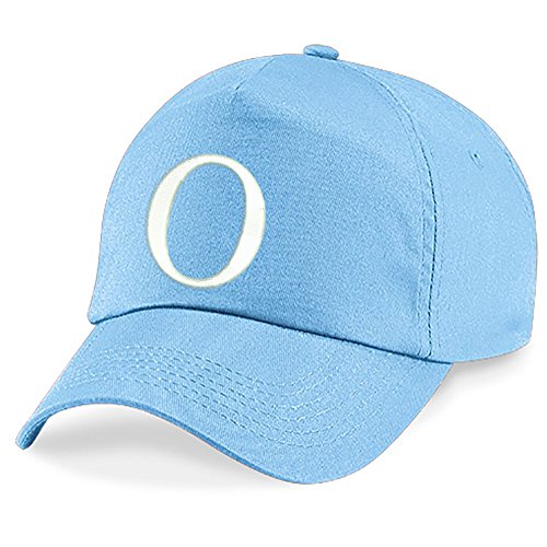 4sold Unisex Bindemütze Babymütze Jungen Mädchen Mütze Baseball Cap Blau Hut Kinder Kappe Alphabet A-Z (O) von 4sold
