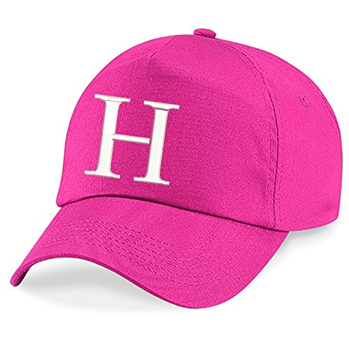 4sold Unisex Bindemütze Babymütze Jungen Mädchen Mütze Baseball Cap Fuschia Hut Kinder Kappe Alphabet A-Z (H) von 4sold