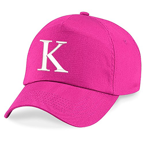 4sold Unisex Bindemütze Babymütze Jungen Mädchen Mütze Baseball Cap Fuschia Hut Kinder Kappe Alphabet A-Z (K) von 4sold