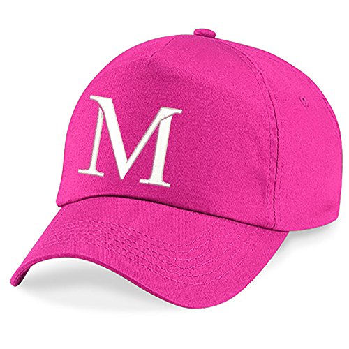 4sold Unisex Bindemütze Babymütze Jungen Mädchen Mütze Baseball Cap Fuschia Hut Kinder Kappe Alphabet A-Z (M) von 4sold