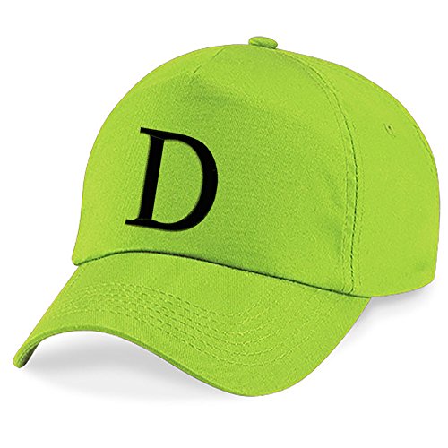 4sold Unisex Bindemütze Babymütze Jungen Mädchen Mütze Baseball Cap Limette Hut Kinder Kappe Alphabet A-Z (D) von 4sold