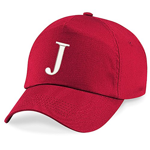 4sold Unisex Jungen Bindemütze Babymütze UV 200 Mütze Kleinkindmütze Mädchen Kinder Hut Kinder Kappe Alphabet A-Z Rot von 4sold