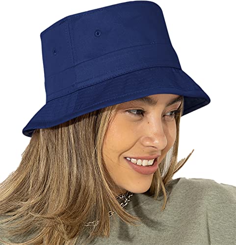 4sold Unisex Herren Damen Erwachsene Sonnenschutz Eimer Hut Sommer Angeln Fischer Strand Festival Outdoor Cap, Baumwolle Königsblau, One size von 4sold