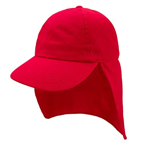 4sold Unisex Schirmmütze m. Nackenschutz Babymütze Kleinkindmütze Mädchen Kinder Kappe Cap UV Kids (Red) von 4sold