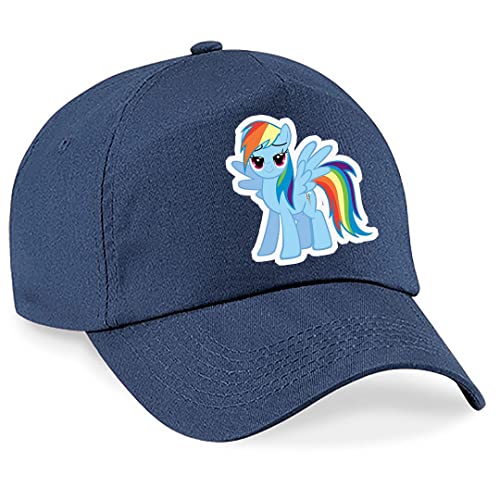 Mädchen Fabelhafte bunte Happy Pixel Einhorn Baseball Cap Kinder Caps Sport Regenbogen Tanz Kinder Sommerhut Schule Mädchen Verstellbar Baseball Hut Sonnenschutz, Navy Horse, One size von 4sold