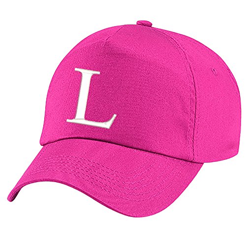 4sold Unisex Bindemütze Babymütze Jungen Mädchen Mütze Baseball Cap Fuschia Hut Kinder Kappe Alphabet A-Z (L) von 4sold