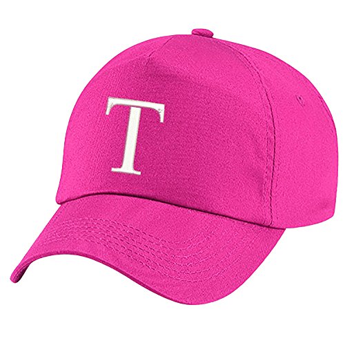 4sold Unisex Bindemütze Babymütze Jungen Mädchen Mütze Baseball Cap Fuschia Hut Kinder Kappe Alphabet A-Z (T) von 4sold