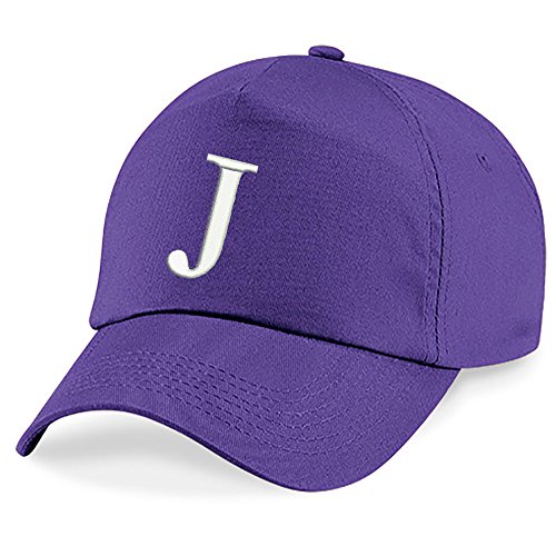 4sold Unisex Bindemütze Babymütze Jungen Mädchen Mütze Baseball Cap Lila Hut Kinder Kappe Alphabet A-Z (J) von 4sold