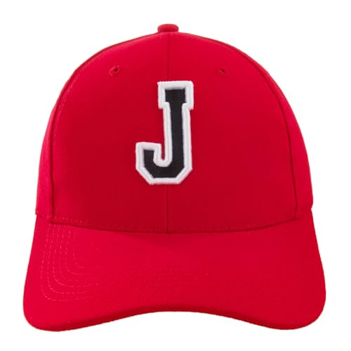 Unisex Jungen MŠdchen MŸtze Baseball Rot Cap Marineblau Hut Kinder Kappe Alphabet A-Z Gestickt in der EU (J) von 4sold