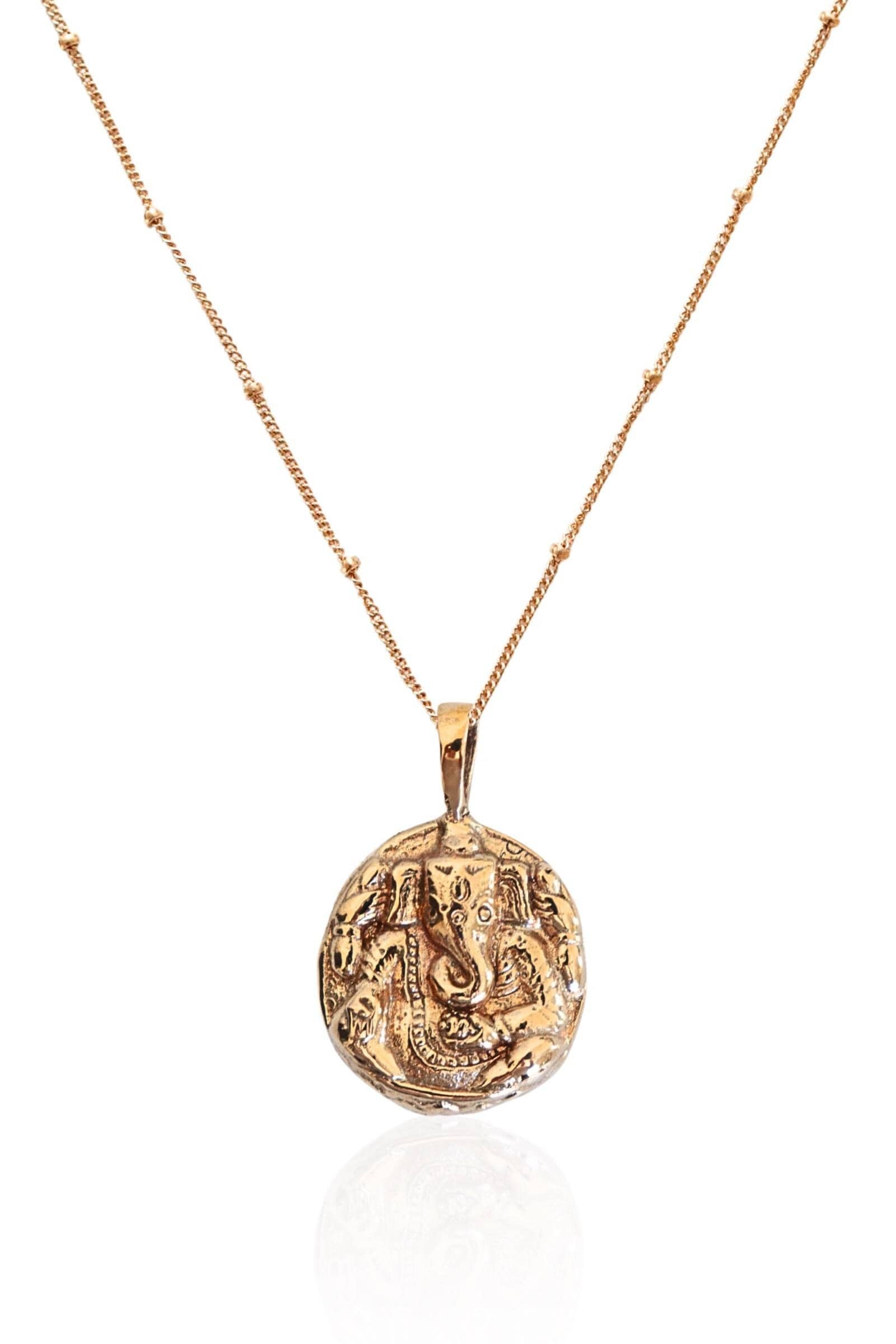 Ganesha Anhänger Kette, Münzen Medaillon Elefanten Kette Ganesha Anhänger Kette, Münzen Medaillon Elefanten Kette von 4stridi