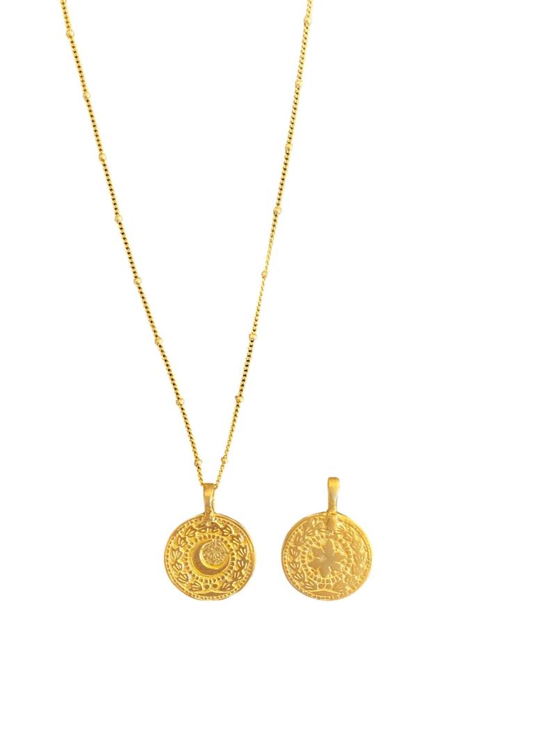 Sonnen Kette, Mond Münzen Disk Trendy Bestseller Arabic Kette von 4stridi