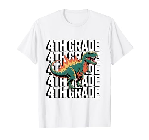 4th Grade Dinosaur T Rex Back to School for Kids Boys Girls T-Shirt von 4th Grade Dino T Rex Tees