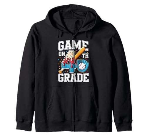 4. Klasse Ice Cream Baseball Drip Game On Kinder Jungen Kleinkind Kapuzenjacke 4. Klasse Ice Cream Baseball Drip Game On Kinder Jungen Kleinkind Kapuzenjacke von 4th Grader Back To School Baseball Ice Cream Drip