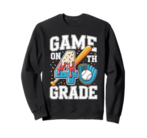 4. Klasse Ice Cream Baseball Drip Game On Kinder Jungen Kleinkind Sweatshirt 4. Klasse Ice Cream Baseball Drip Game On Kinder Jungen Kleinkind Sweatshirt von 4th Grader Back To School Baseball Ice Cream Drip