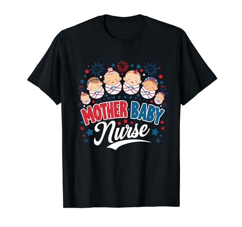 Baby Nurse Swaddle Specialist USA 4. Juli Stillen T-Shirt von 4th Of July Mother Baby Nurse Mommy Nursery Outfit