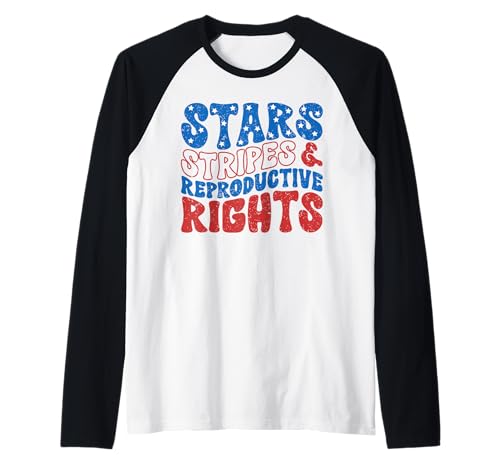 Stars Stripes and Reproductive Rights 4. Juli Damen Raglan Stars Stripes and Reproductive Rights 4. Juli Damen Raglan von 4th Of July Women's Rights Apparel