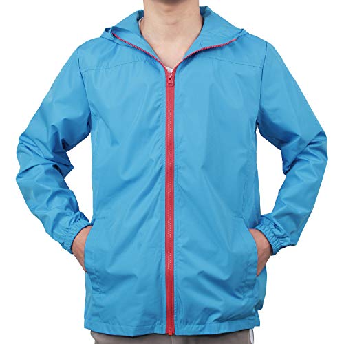 4th SEASON Regenjacke Jungen Dünn Leicht Mesh Jacke Outdoor Übergang Sportjacke blau M Gr. 152 von 4th SEASON