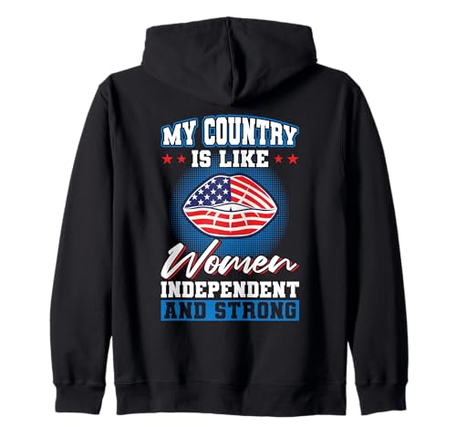 Mein Land Ist Wie Frauen Starke Unabhängig Kapuzenjacke Mein Land Ist Wie Frauen Starke Unabhängig Kapuzenjacke von 4th of July Patriotic America Independence Day Gif