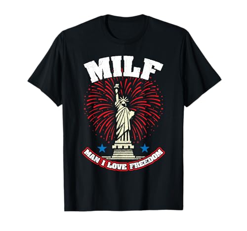 4th of July Man I Love Freedom T-Shirt 4th of July Man I Love Freedom T-Shirt von 4th of July Patriotic America Independence Day