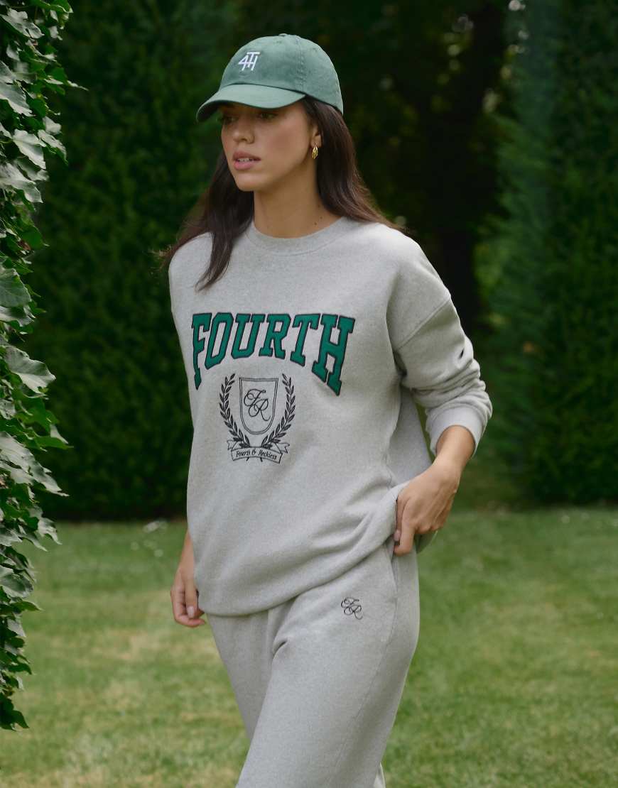 4th & Reckless - Arlo - Sweatshirt in Grau meliert von 4th & Reckless