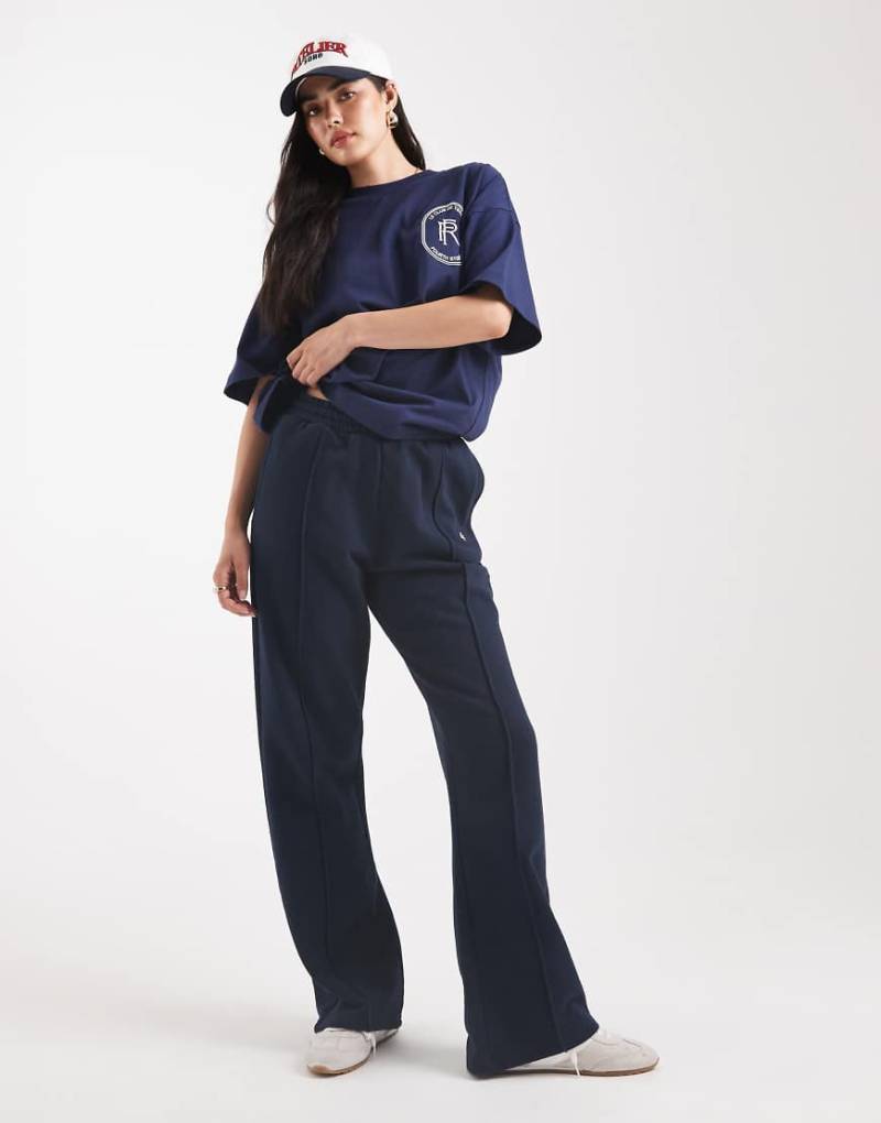 4th & Reckless - Jogginghose in Marineblau mit gesticktem Logo von 4th & Reckless