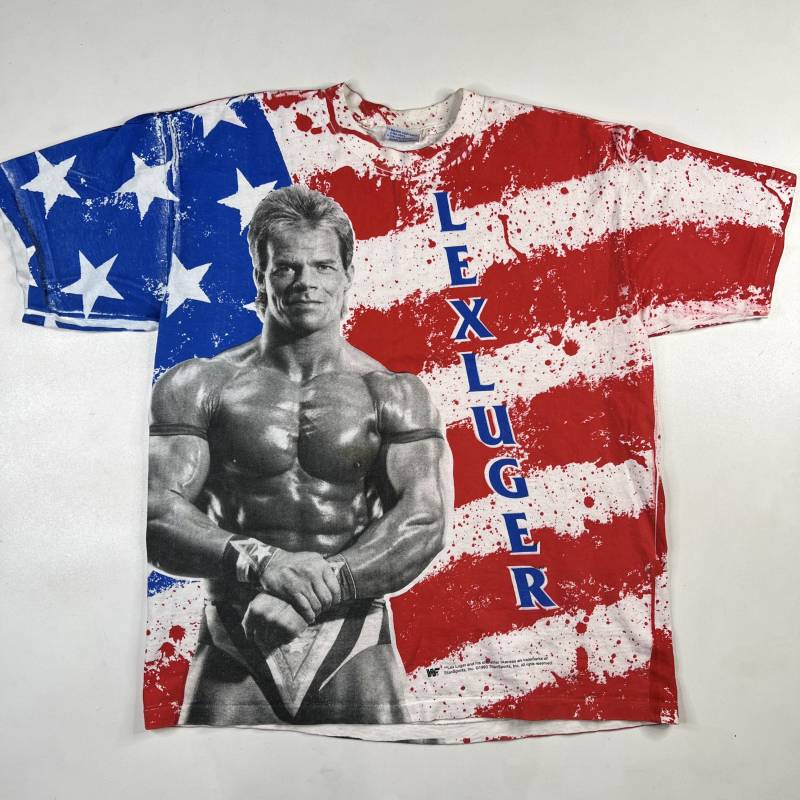 1993 Lex Luger Wwf All Over Print T-Shirt Gr. Xl von 4thQuarterVintage