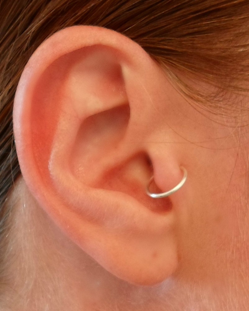 Argentium Sterling Silber Ohrmanschette Einfache Schlaufe, Kein Piercing Erforderlich von 4uPreciousJewelry