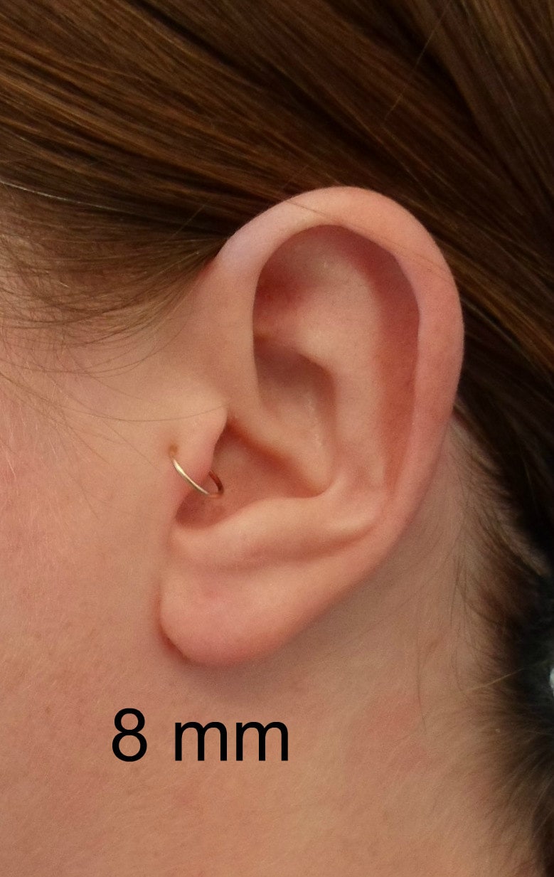 Rose Pink Gold Filled Ohrklemme Schlichtes Helix Tragus Fake-Piercing Rose Pink Gold Filled Ohrklemme Schlichtes Helix Tragus Fake-Piercing von 4uPreciousJewelry