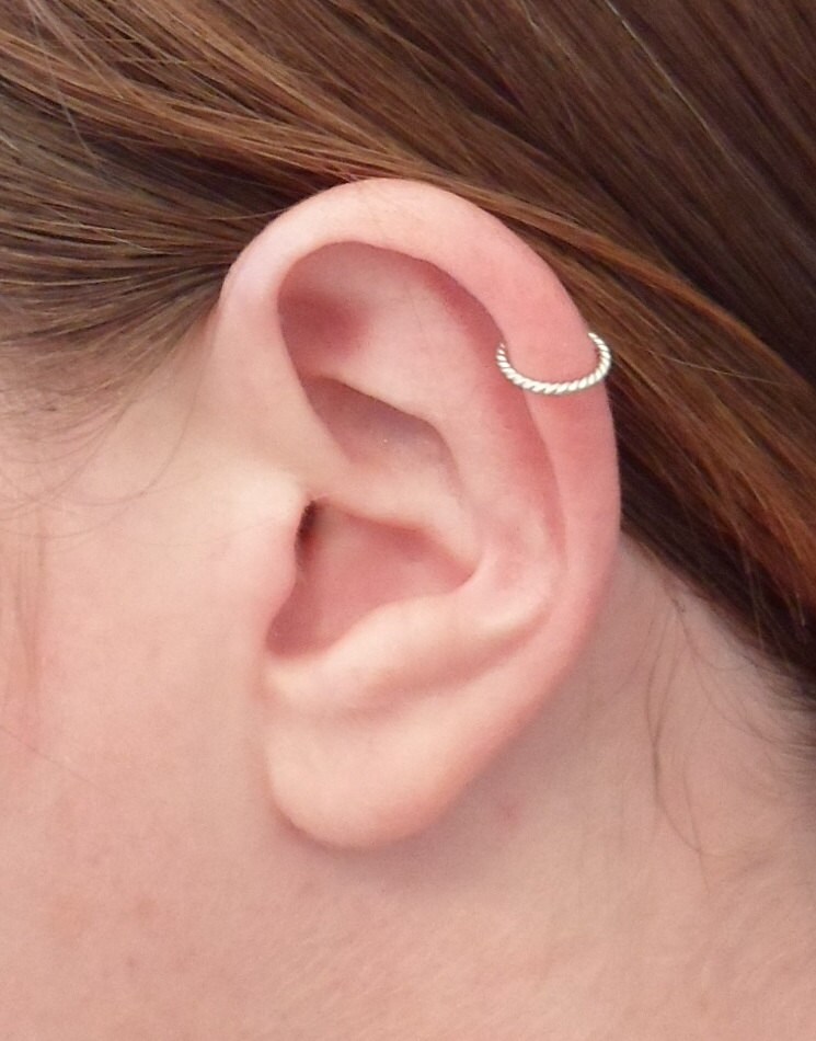 sterling Silber Twisted Ohrmanschette Einfaches Faux-Piercing von 4uPreciousJewelry