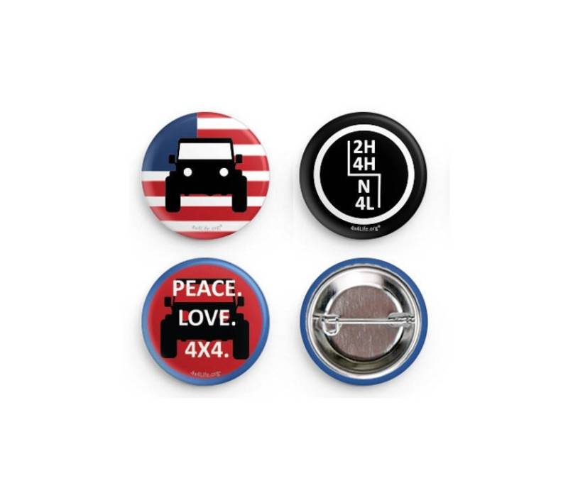 4x4Life 1, 25" Buttons - Kaufen Sie 1, 2 Oder Alle 3 von 4x4LifeShop