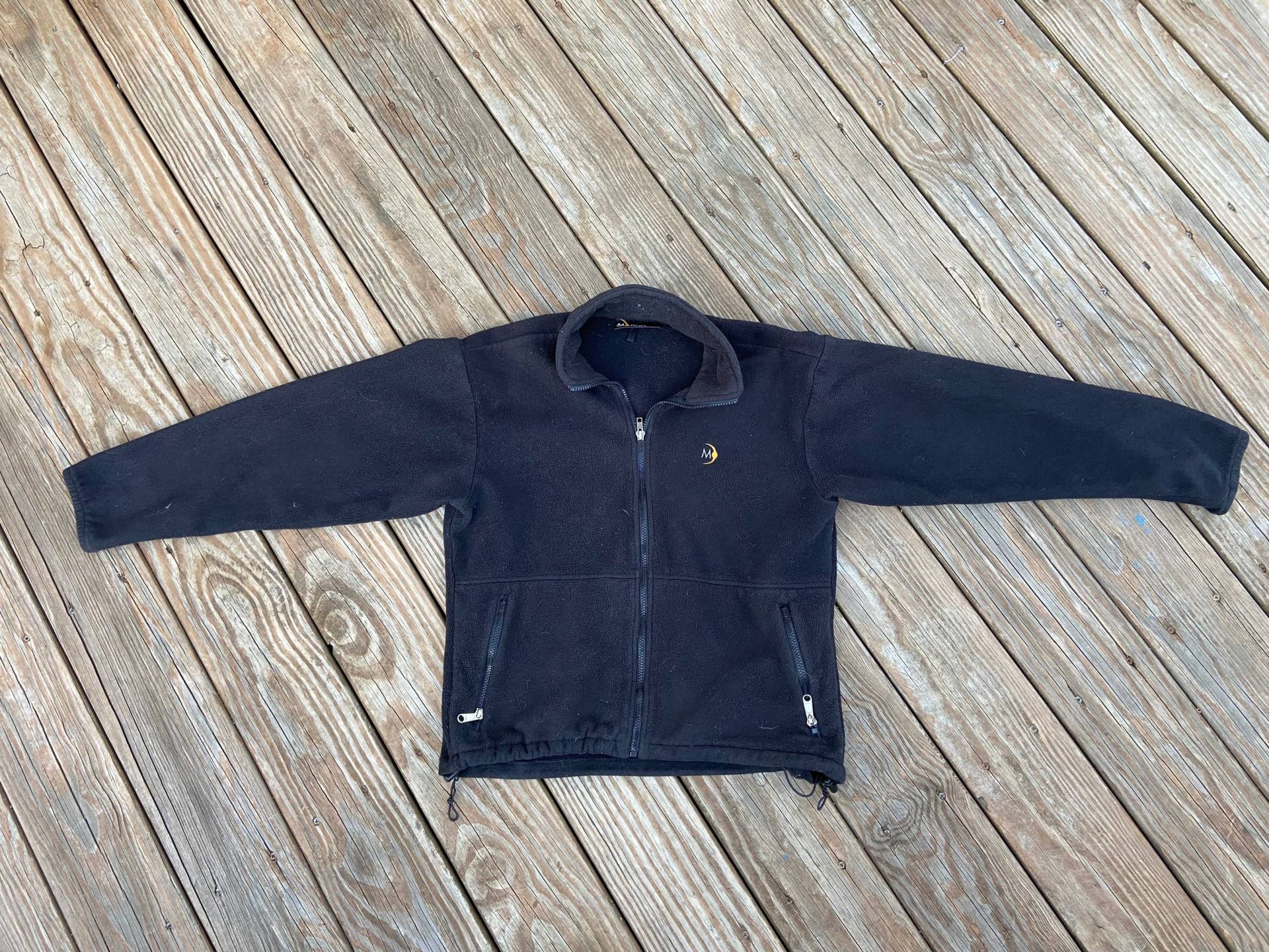 Moonstone Herren Kleine/Mittlere Fleecejacke Mit Reißverschluss. Hergestellt in Den Usa. 2 Einschubtaschen. Tunnelzug Der Taille. Saum 20 Brust 22 von 4x4Thrifter