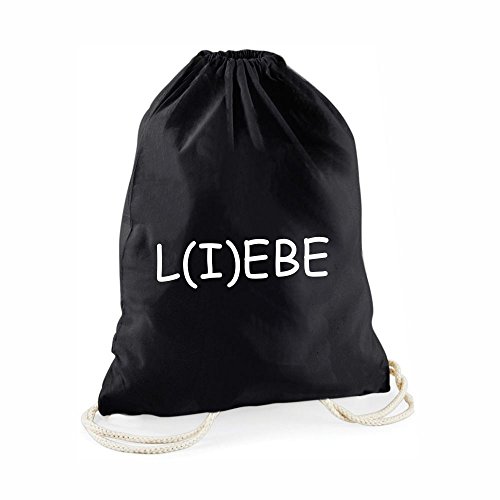 4you Design Statement-Turnbeutel L(I) EBE - Gym-Bag Rucksack Hipster Beutel mit Spruch Tasche Jutebeutel Gymsac Sportbeutel von 4you Design