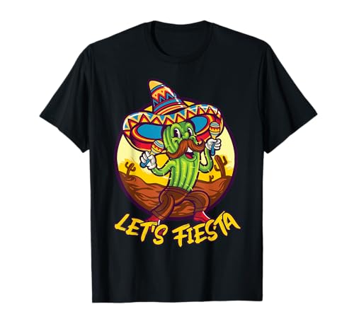 Let's Fiesta Kaktus mit Sombrero für Jungen Mexikanisch T-Shirt Let's Fiesta Kaktus mit Sombrero für Jungen Mexikanisch T-Shirt von 5 De Mayo Guayabera Outfit for Toddler