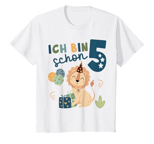 Kinder Ich bin schon 5 Jahre alt Zweiter Geburtstag Safari Tiere T-Shirt von 5 Geburtstag Safari Tiere Dschungel Junge Party