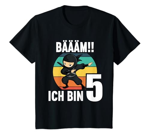 5 Jahre Junge Mädchen alt 5. Geburtstag Ninjas Ninja T-Shirt von 5 Jahre Junge Mädchen 5. Geburtstag Ninja