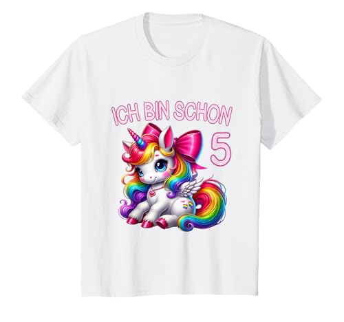 Kinder Einhorn Geburtstags Party für Girls Mädchen zum 5 Geburtstag T-Shirt Kinder Einhorn Geburtstags Party für Girls Mädchen zum 5 Geburtstag T-Shirt von 5 Jahre Mädchen Einhorn Geburtstagsgeschenk Girl