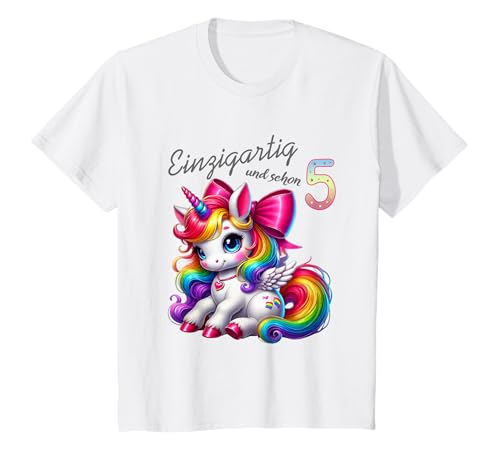 Kinder Einhorn Geburtstags Party für Mädchen Girls zum 5 Geburtstag T-Shirt Kinder Einhorn Geburtstags Party für Mädchen Girls zum 5 Geburtstag T-Shirt von 5 Jahre Mädchen Einhorn Geburtstagsgeschenk Girl