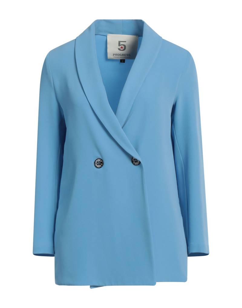 5 PROGRESS Blazer Damen Hellblau von 5 PROGRESS