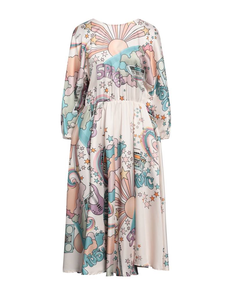 5 PROGRESS Midi-kleid Damen Elfenbein von 5 PROGRESS