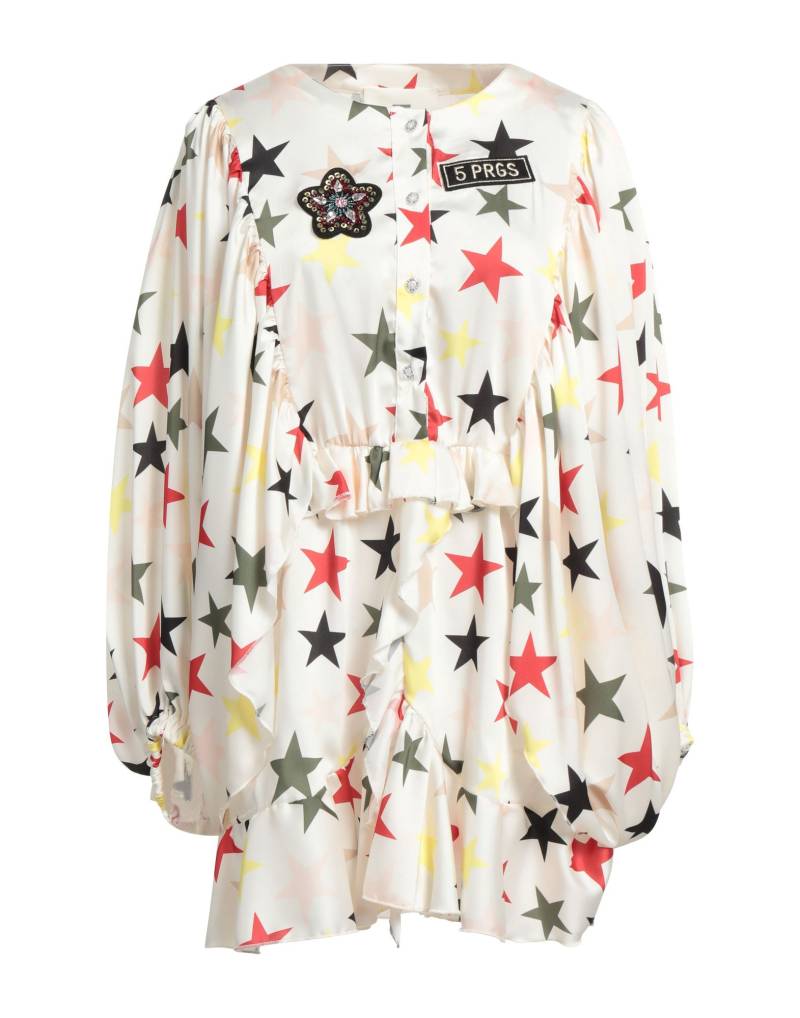 5 PROGRESS Mini-kleid Damen Elfenbein von 5 PROGRESS