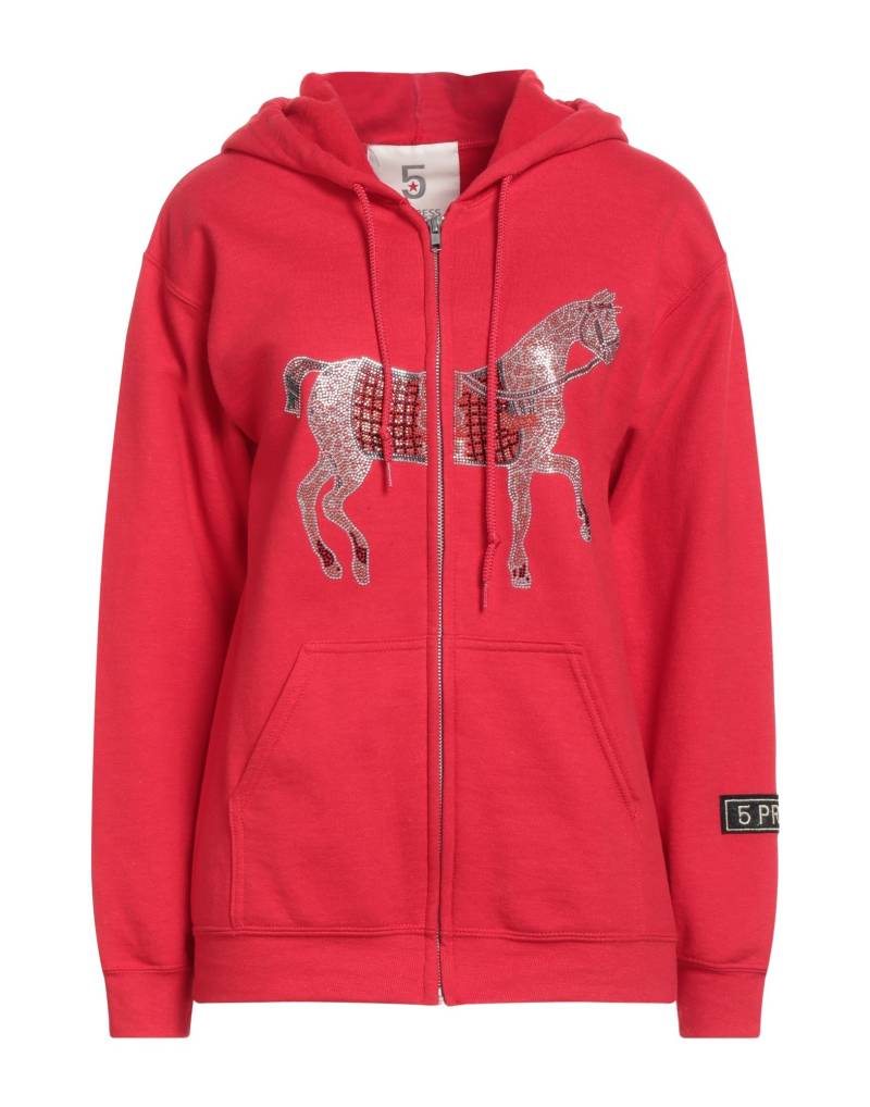5 PROGRESS Sweatshirt Damen Rot von 5 PROGRESS