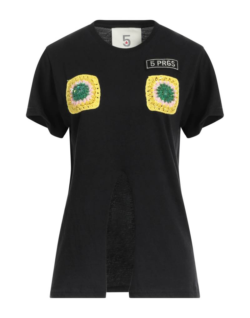 5 PROGRESS T-shirts Damen Schwarz von 5 PROGRESS