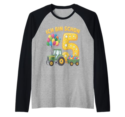 Kinder 5 Geburtstag Junge Traktor Outfit Ich Bin Schon 5 Raglan Kinder 5 Geburtstag Junge Traktor Outfit Ich Bin Schon 5 Raglan von 5 Year Tractors Birthday